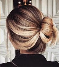 woman with hair in a bun