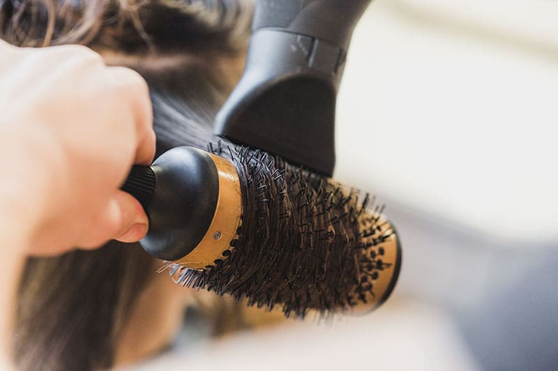 hair through a comb