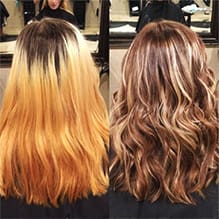 hair treatment before and after